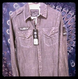 Mens affliction button up